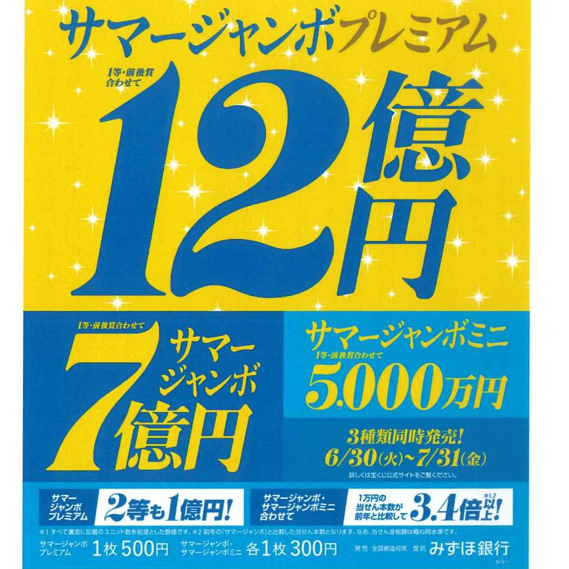 サマージャンボ宝くじ発売! | ザ・ビッグ江北店 | イオン九州株式会社
