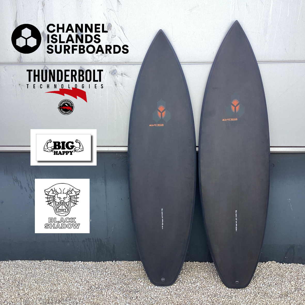 CHANNEL ISLANDS SURFBOARDS BIG HAPPY Black Shadow - Black