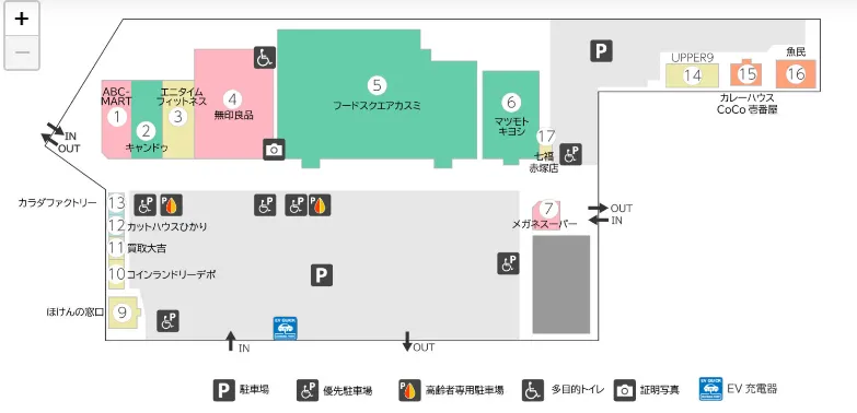 フレスポ赤塚内マップ
