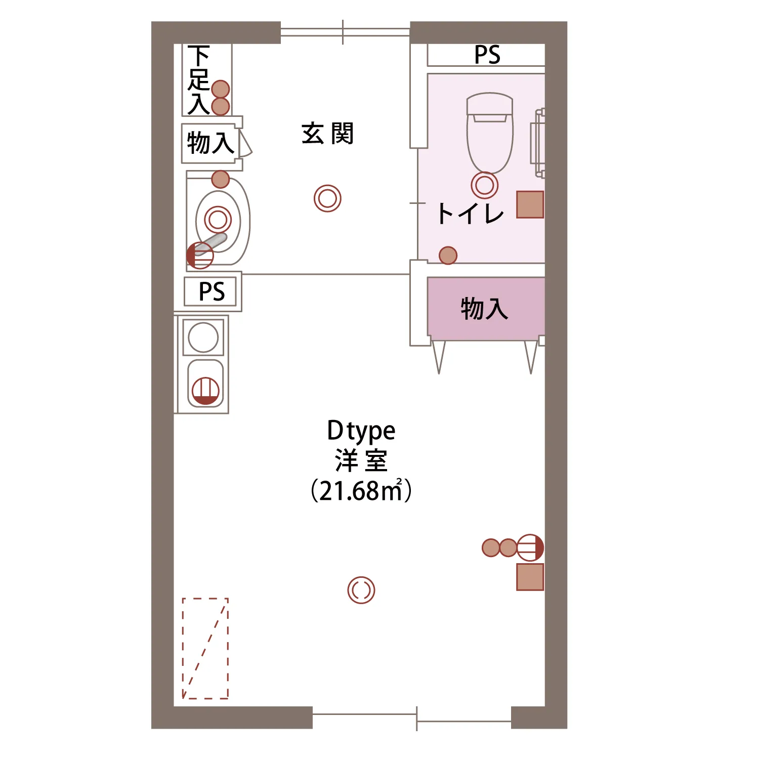■1R 21.68㎡