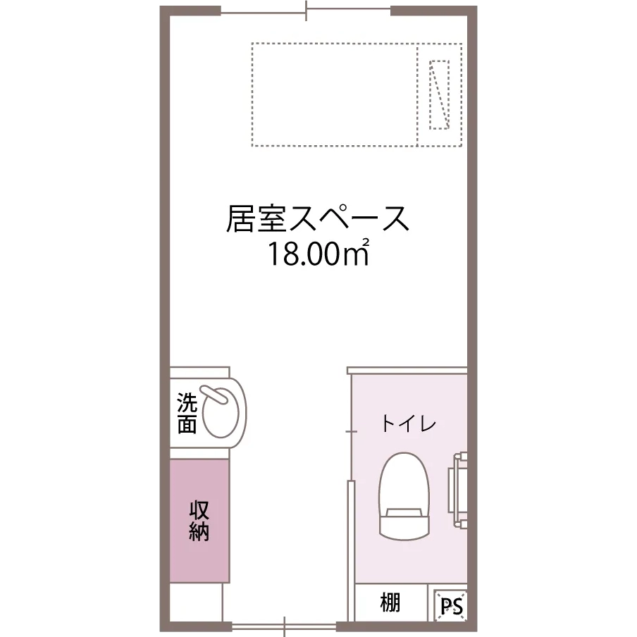 1R間取図